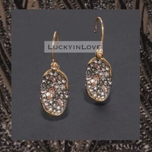 ALEXIS BITTAR • Petit Solanales Crystal Drop Earrings. Champagne